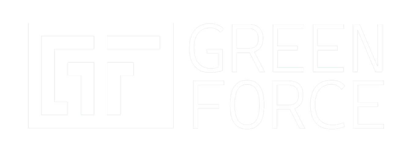 Green Force logo černobílé